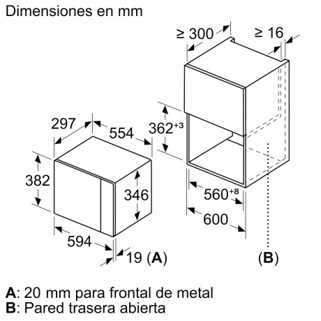 MICROONDAS DE EMPOTRAR 20-LITROS BLANCO BOSCH BFL524MW0