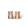 Caravanas Pendiente Zirconia-Plata y oro-Zirconia-CA5042 conpiedra