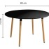 Mesa Comedor Cocina Milán Redonda Laqueada 80Cm Premium Ax Negro 1