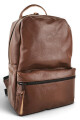 Mochila de cuero urbana Marrón