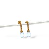 Caravanas colgante Aguamarina gota- Oro bajo - Aguamarina y zirconia- CA8093 conpiedra