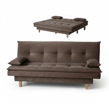 SOFÁ CAMA SILLÓN TAPIZADO COLOR MADERA