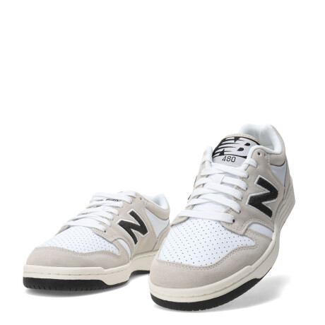 Championes Unisex New Balance 480 Court Gris - Blanco