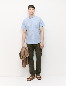 012725 CAMISA COTTON WILL Celeste