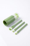Set de 3 brochas para maquillaje verde