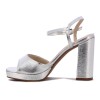 Sandalia Ramarim Taco 10cm Mujer Plata