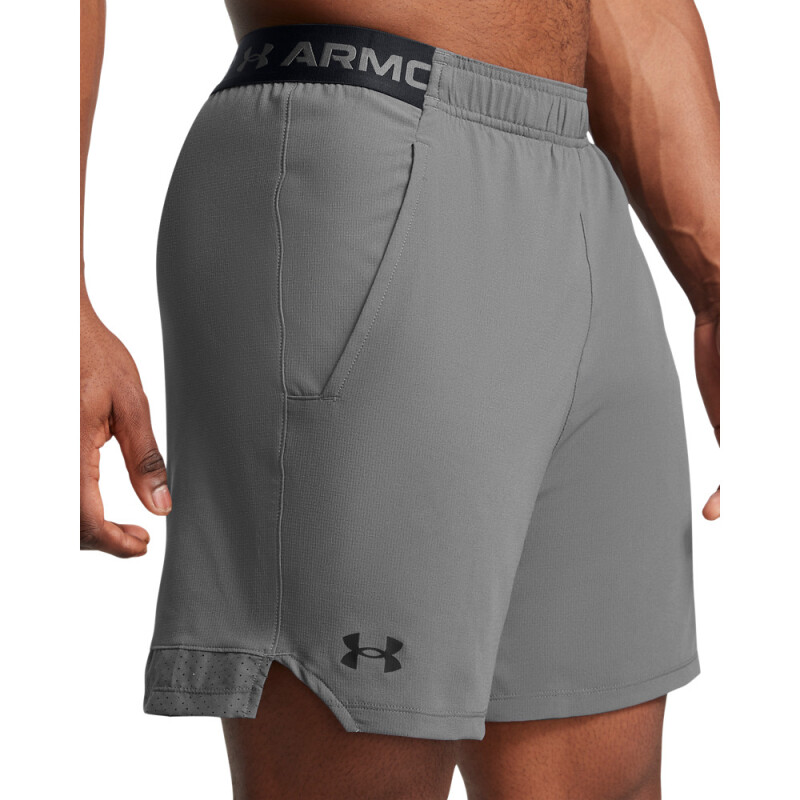 UA Vanish Woven 6in Shorts-RED GRY-027