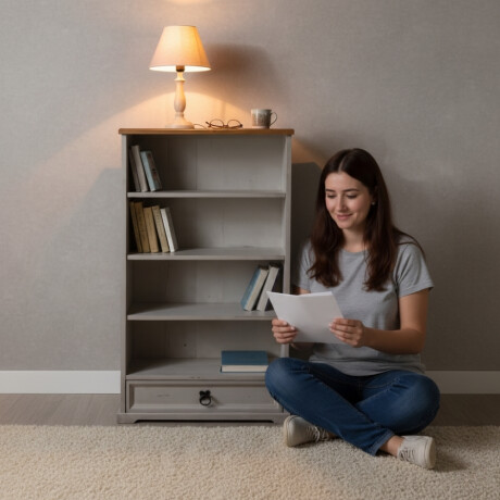 ESTANTERIA EN MADERA MACIZA BLANCO