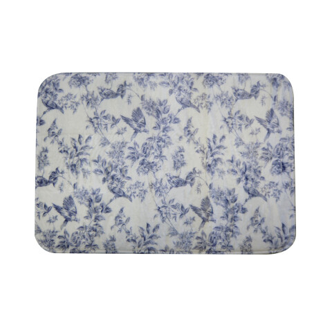 Alfombra Baño con Memoria Home Class 40x60 234671 PAJAROS CELESTE