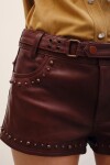 SHORT STUDS CUERO Marron