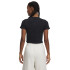 UA Rival Rib Baby Tee-WHT BLK-001