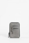 Porta celular tarjetero gris