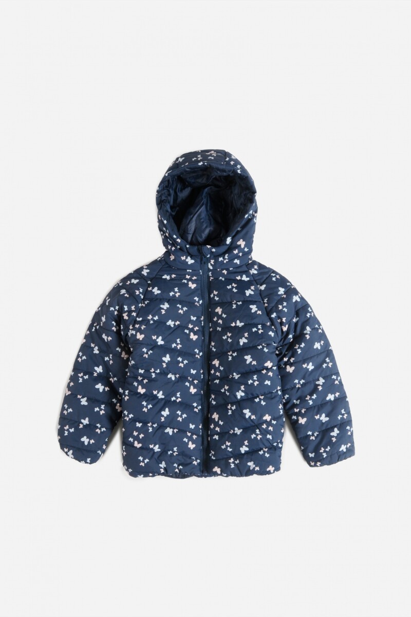 Campera puffer básica AZUL MARINO