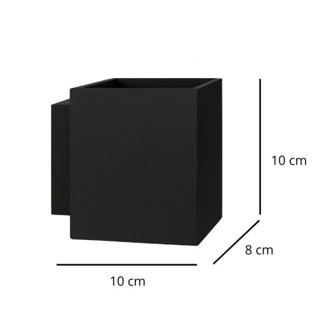 ARTEFACTO BIDIRECCIONAL CUBO IP20 LEEK - Lámpara de Pared Bidireccional Cubo Leek Negra