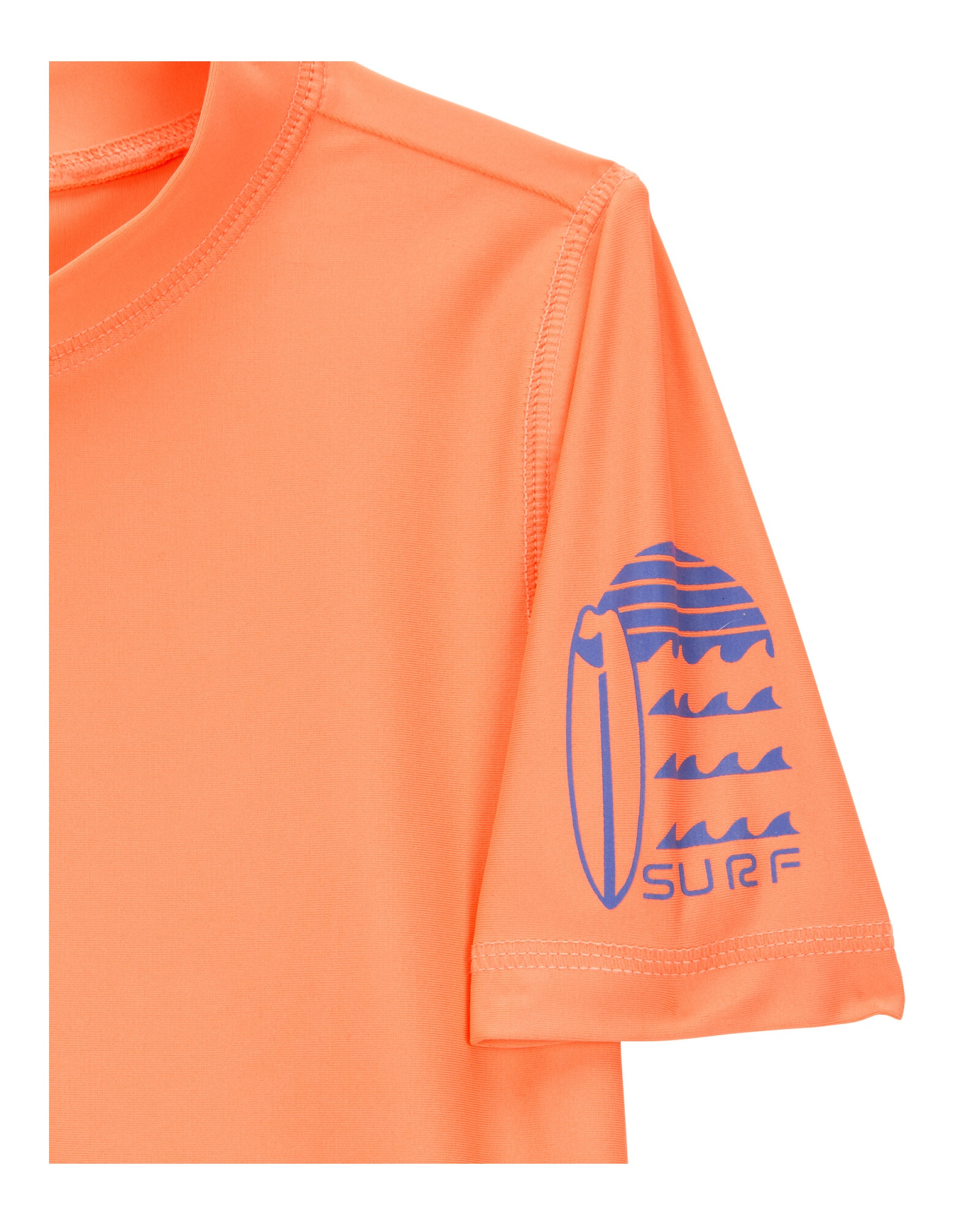 Remera de baño, manga corta, con protección UPF 50+, naranja Sin color