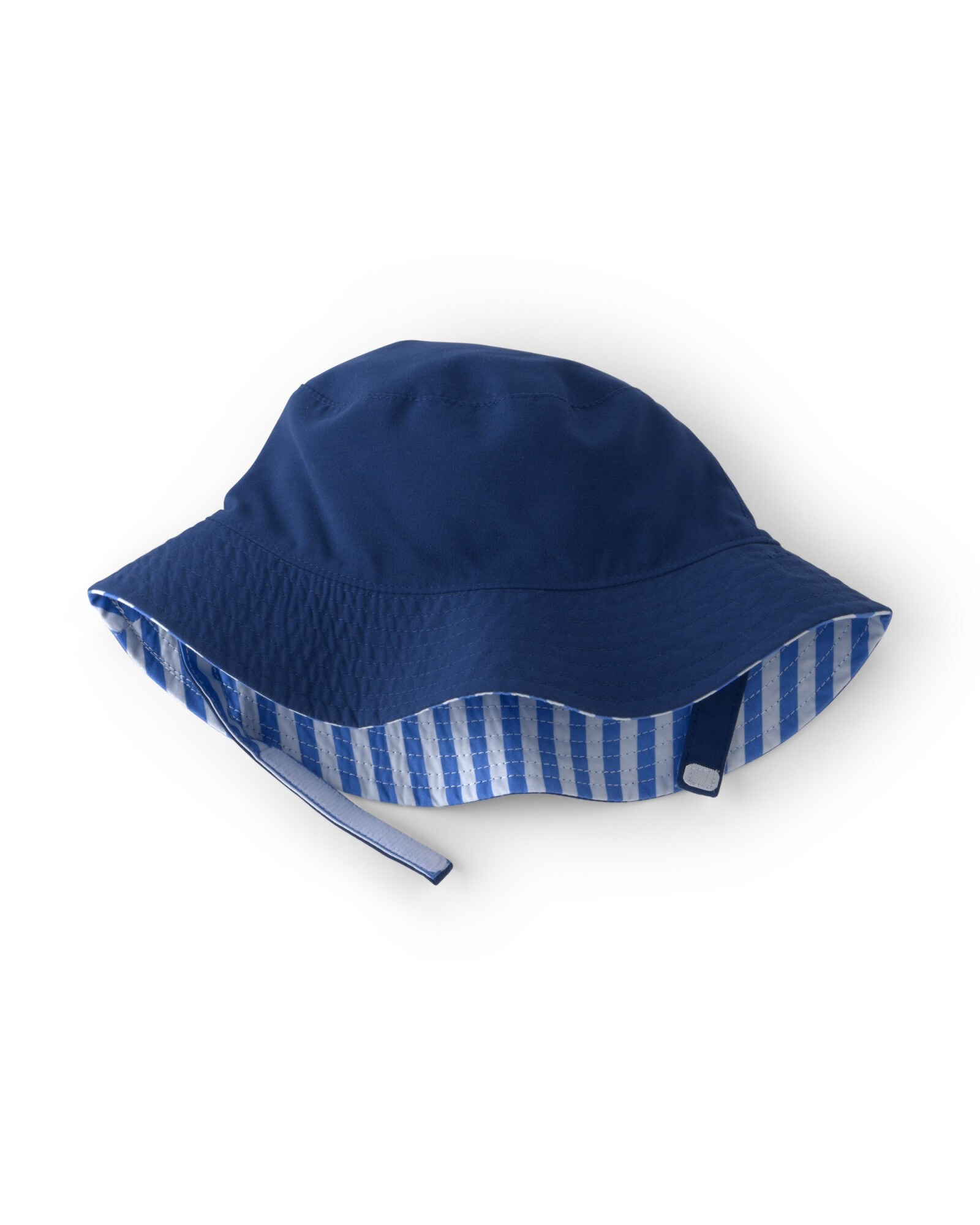 Gorro reversible, azul y rayas Sin color