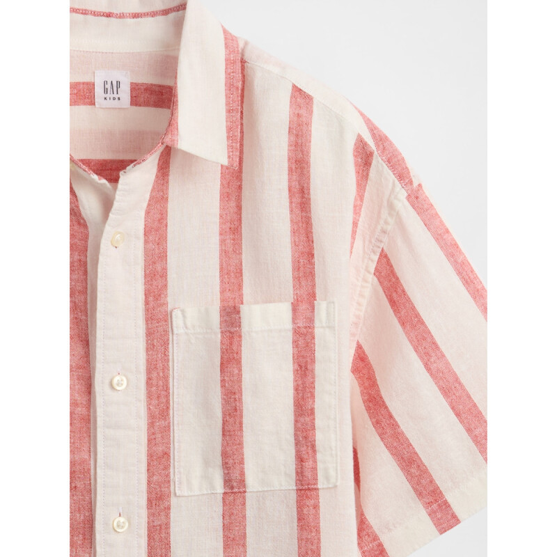 SS LINEN RED STRIPES