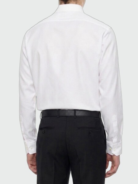 BOSS - Camisa regular fit de algodón italiano, H-JOE-KENT Blanco