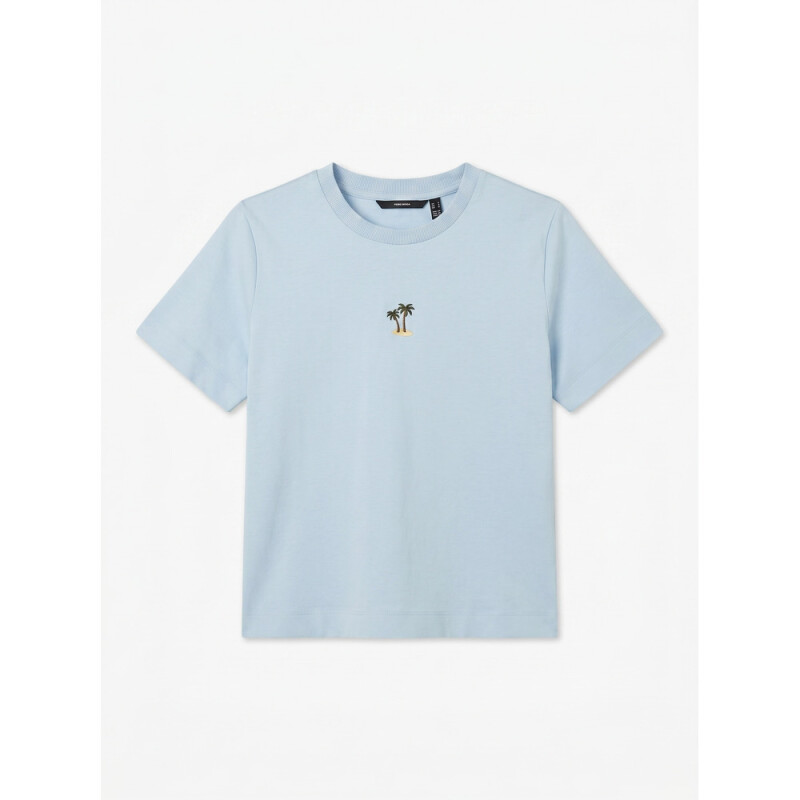 VMSARA METTE SS TOP BOX JRS NOOS Cashmere Blue-Flowers