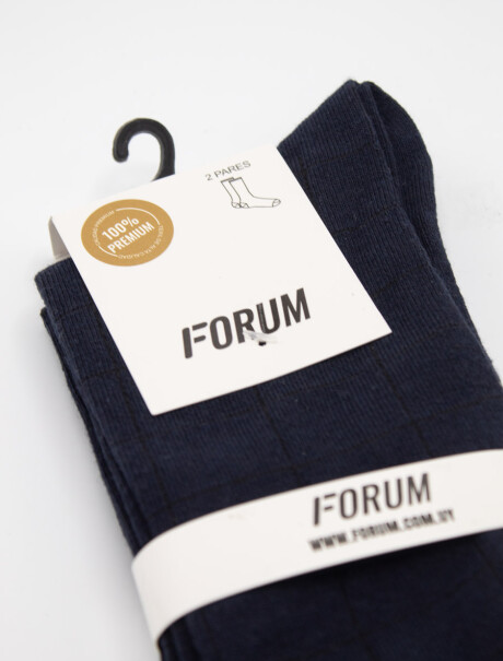 Media Casual Square Pack x 2 Pares Marino