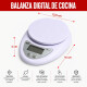 Balanza de cocina 16x12,5x4cm GRIS
