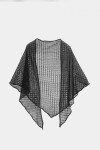 Pashmina tejida triangular negro