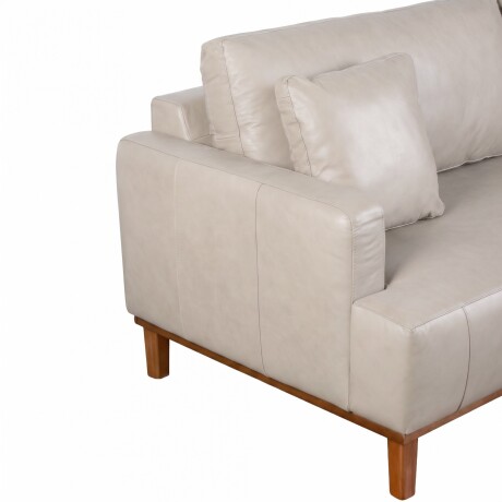 SOFÁ 3 CUERPOS CUERO-Y-MADERA GRIS ALLURE VISON