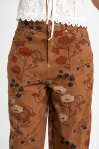 Jean Baggy Barrel Print Print