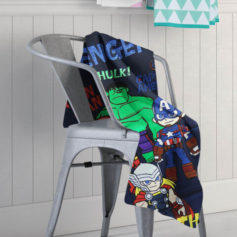 Toalla Playera Algodón 70 x 130 cm Spiderman Gris