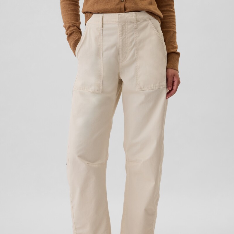 V-KHAKI BARREL CHINO
