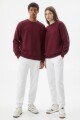 Buzo deportivo clásico escote redondo - UNISEX BORDO