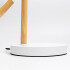 Lampara De Mesa Escritorio Estilo Nórdico Madera Metal 58Cm Color Blanco