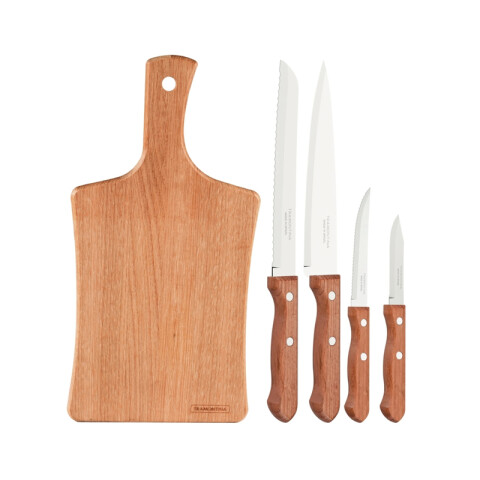 Juego 4 cuchillos + tabla "DYNAMIC" -TRAMONTINA TN8194