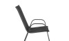Silla de Jardín Textilina y Acero Apilable Negro