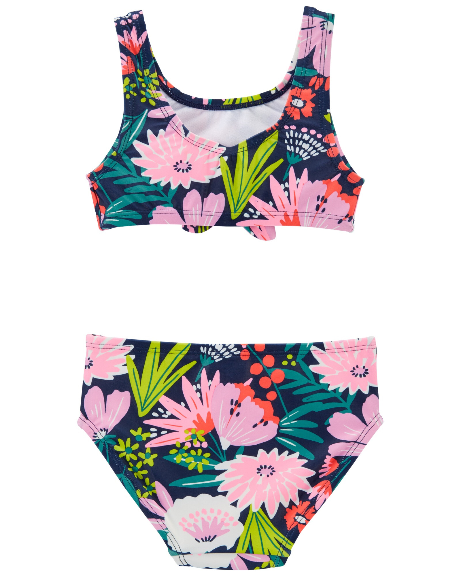 Traje de baño dos piezas con protección UPF 50+ diseño flores Sin color