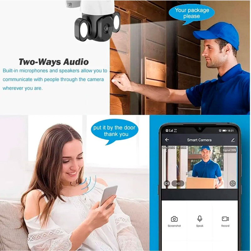 CAMARA SEGURIDAD TUYA PTZ C38A- Exterior-Smart Wifi N/A