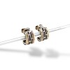 Caravanas Medio aro Labrado-Plata y oro-Sin piedra-CA5073 sinpiedra