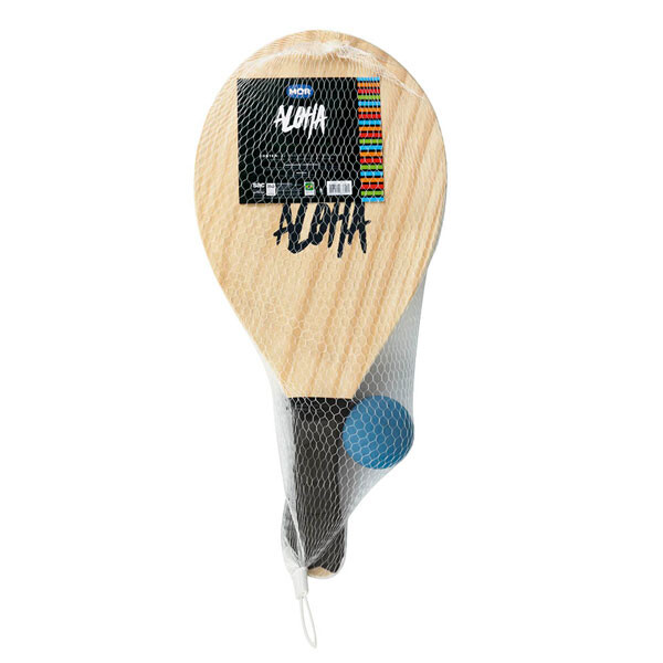 JUEGO DE TENIS PLAYA MADERA MARRON