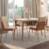 Juego de Comedor Stellar Hug Rectangular 4 sillas Marron