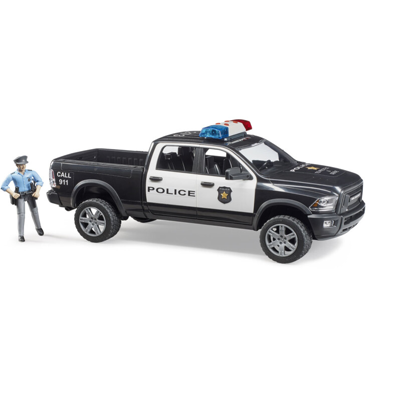Camioneta policial RAM 2500 con agente de policía a bordo Bruder Camioneta policial RAM 2500 con agente de policía a bordo Bruder