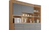 Mueble Modular 4 Cuerpos REALEZA Marron/Gris Oscuro