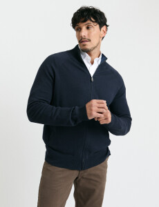 470981 CARDIGAN HARRINGTON LABEL Azul Oscuro