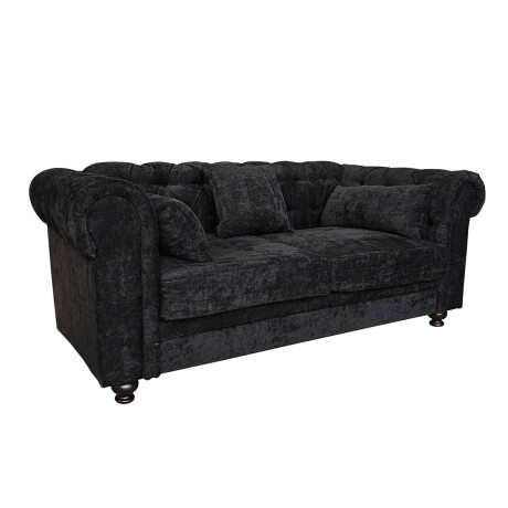 SOFÁ SILLÓN 2 CUERPOS - CON ALMOHADONES NEGRO