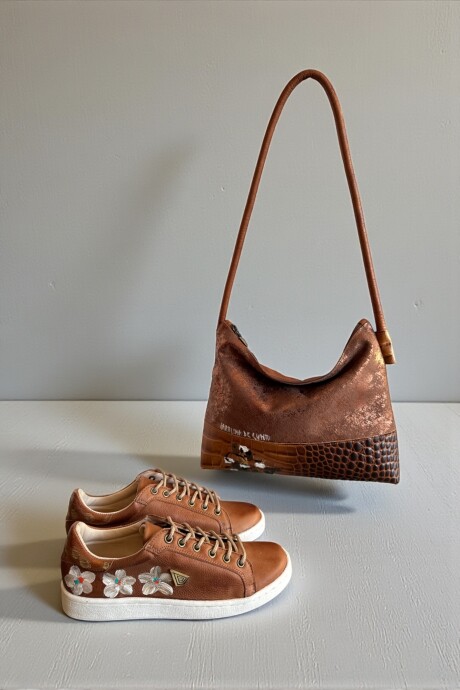 Cartera ALIRA Marrón Jaspeado Con Crocco Cartera ALIRA Marrón Jaspeado Con Crocco