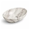 Bacha De Apoyo Oval 41x35 Cm Blanca Marmolada Dmc Bacha De Apoyo Oval 41x35 Cm Blanca Marmolada Dmc