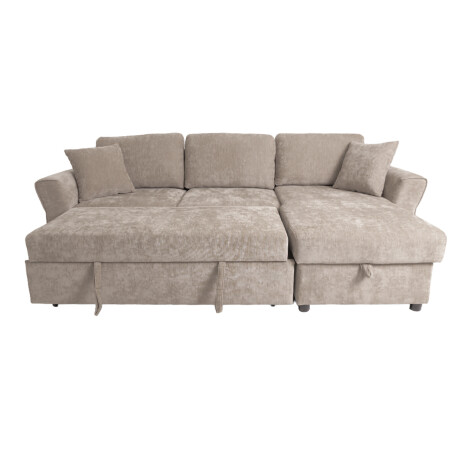 SOFÁ CAMA CHAISE/BAÚL TELA NATURAL-BEIGE BRISTOL BEIGE