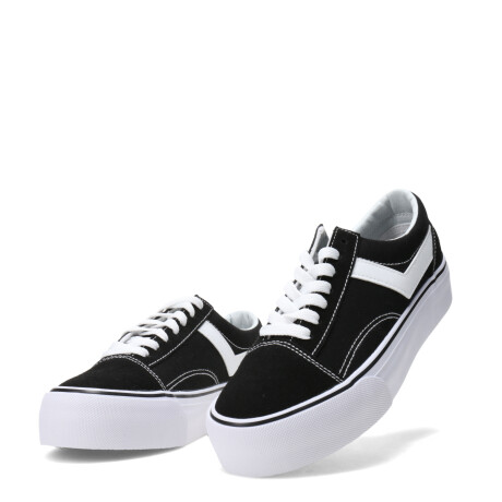 Championes de Mujer PONY Plataforma Casual Negro - Blanco