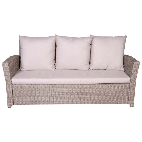 SET DE COMEDOR RATTAN-SINTETICO NATURAL-BEIGE MALIBU