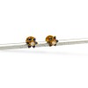 Caravanas Flor de Zafiro y Zirconia de oro- Oro bajo - Zafiro y zirconia- CA8193 conpiedra