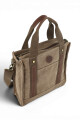 Cartera morral de lona Marrón